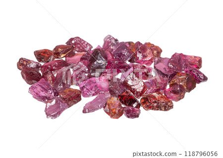 Rhodolite garnet gemstone rough 118796056