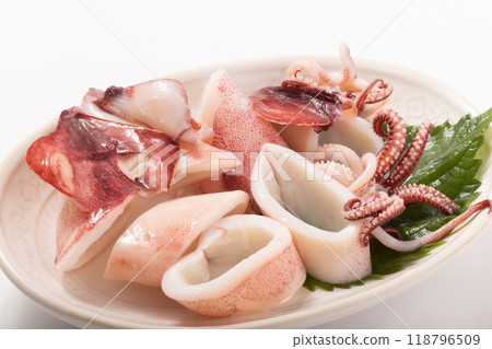 Boiled spear squid (for eating raw) Boiled spear squid (for eating raw) 118796509
