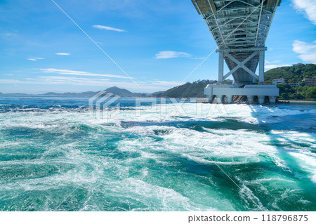 The whirlpools of the Naruto Strait. A tourist image of Awaji Island. The whirlpools of the Naruto Strait. A tourist image of Awaji Island. 118796875