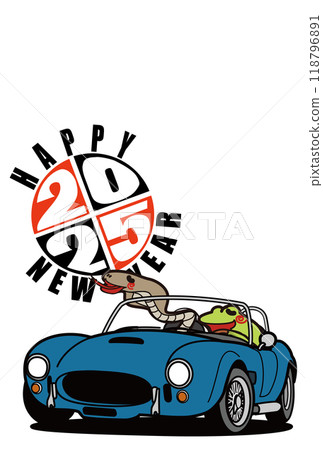 2025 New Year's Card Template Zodiac and American Open 118796891