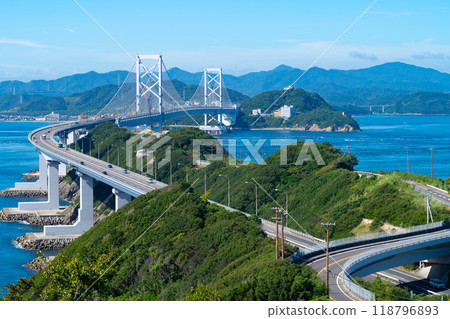 A photo of the Onaruto Bridge. A tourist image of Awaji Island. 118796893
