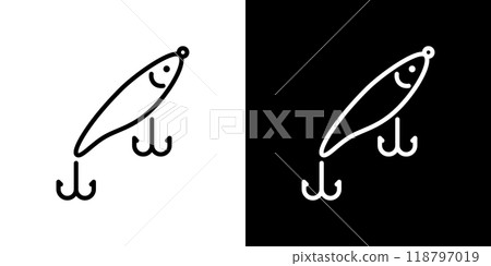Lure simple line icon 118797019