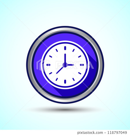 Clock Icon Design Illustration, Watch Icon For Apps and Websites 118797049