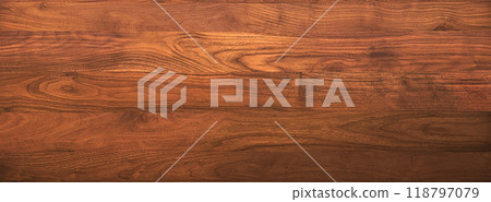 棕色胡桃木紋水平板的背景圖像 118797079