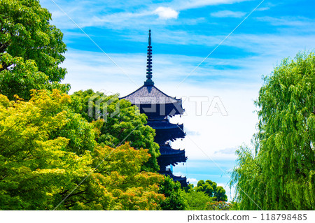 [Kyoto Scenery] Toji Temple - Flowing clouds and five-story pagoda 118798485