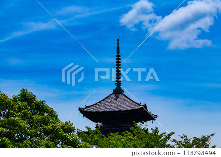 【京都風景】東寺、流雲、五層寶塔 118798494