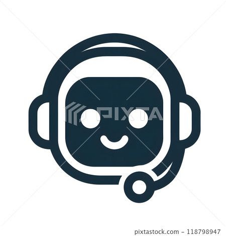 A icon of headset smile Chatbot. 118798947