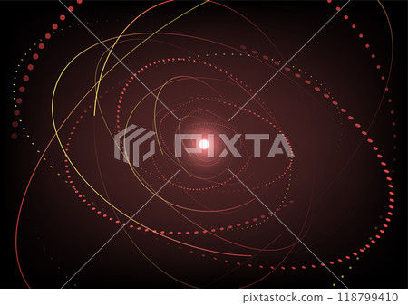 Abstract background with red dash circles elements Abstract background with red dash circles elements 118799410