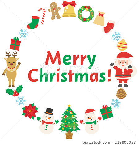 Cute Christmas illustration frame 118800058