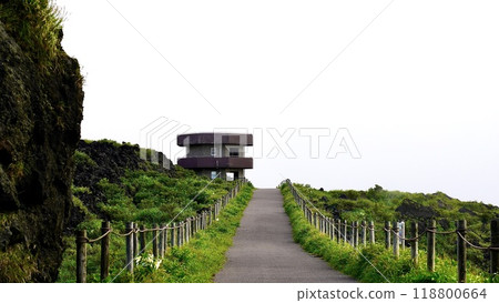 Viewpoint and rest house on Izu Oshima Island in the Izu Islands, Tokyo 118800664