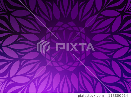 Mandala art geometry purple flower line background  118800914