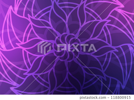 Flower mandala design line purple art background Flower mandala design line purple art background 118800915