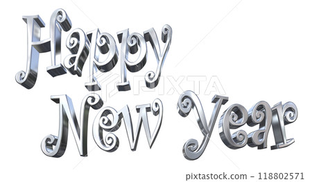 3DCG角色「新年快樂/新年快樂」銀、銀 3DCG角色「新年快樂/新年快樂」銀、銀 118802571