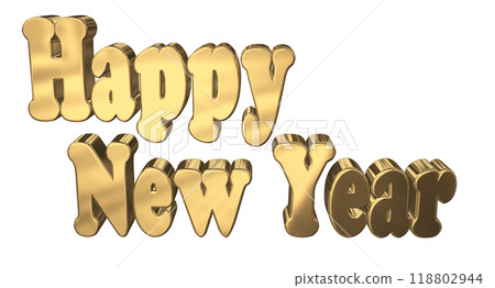 3DCG人物「新年快樂/新年快樂」金、金 3DCG人物「新年快樂/新年快樂」金、金 118802944