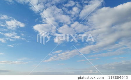 The sky is blue with a few clouds The sky is blue with a few clouds 118804943