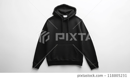 黑色連帽衫樣機 黑色連帽衫樣機 118805231