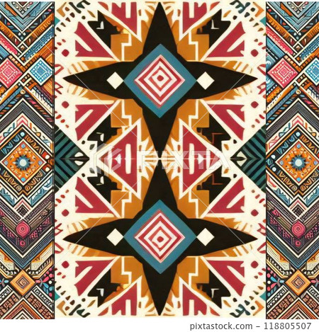 pattern with elements set of patterns in style 118805507