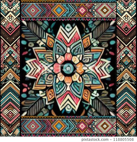 pattern with elements set of patterns in style 118805508