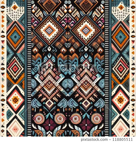 pattern with elements set of patterns in style 118805511