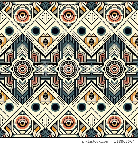 pattern with elements set of patterns in style 118805564