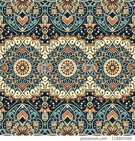 pattern with elements set of patterns in style 118805566