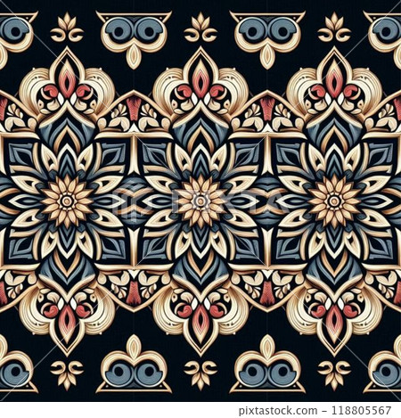 pattern with elements set of patterns in style 118805567