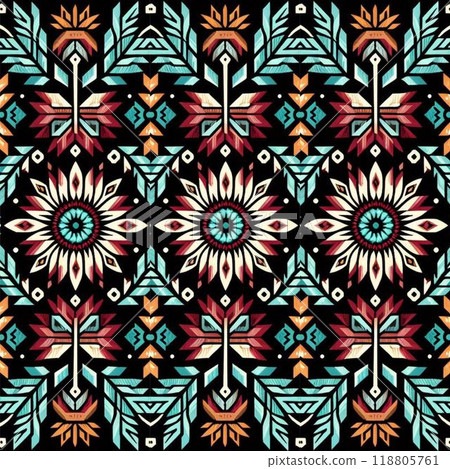 pattern with elements set of patterns in style 118805761