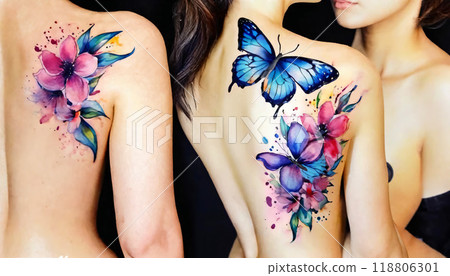 蝴蝶紋身 118806301