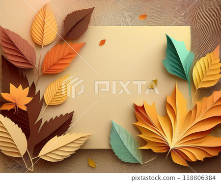 Fallen leaf frame 118806384