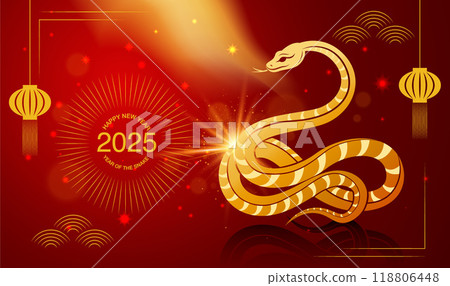Lunar new year, Chinese New Year 2025 , Year of the Snake , line art ,outline ,Geometric shapes Lunar new year, Chinese New Year 2025 , Year of the Snake , line art ,outline ,Geometric shapes 118806448