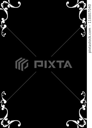 White arabesque frame 118807040