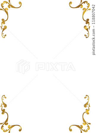 Gold arabesque frame 118807042