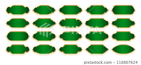 Islamic frames, oriental style objects. Arabic shapes, windows and arches. Traditional ornamental banner, frame. Muslim holidays, Ramadan Kareem. Modern eastern architecture. Vector illustration Islamic frames, oriental style objects. Arabic shapes, windows and arches. Traditional ornamental banner, frame. Muslim holidays, Ramadan Kareem. Modern eastern architecture. Vector illustration 118807624