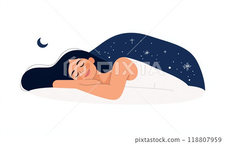 Woman sleeping peacefully. High quality photo 118807959