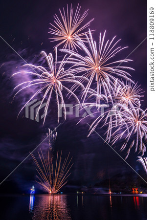 "Hakone Lake Ashi Autumn Fireworks Festival" Fireworks 118809169