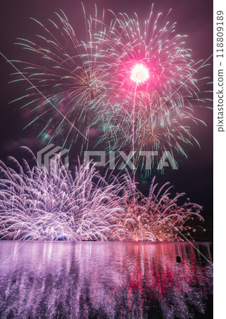 "Hakone Lake Ashi Autumn Fireworks Festival" Fireworks 118809189