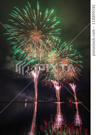 "Hakone Lake Ashi Autumn Fireworks Festival" Fireworks "Hakone Lake Ashi Autumn Fireworks Festival" Fireworks 118809192