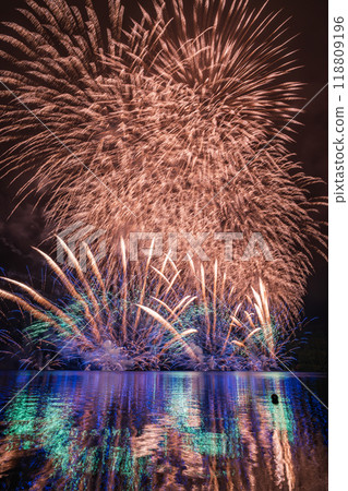 "Hakone Lake Ashi Autumn Fireworks Festival" Fireworks 118809196