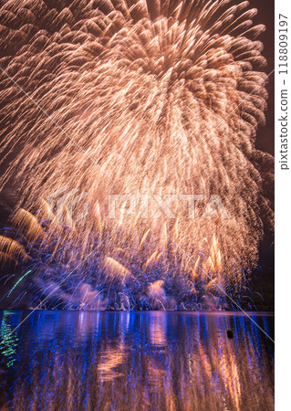 "Hakone Lake Ashi Autumn Fireworks Festival" Fireworks "Hakone Lake Ashi Autumn Fireworks Festival" Fireworks 118809197