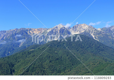 The Northern Alps as seen from Hakuba Mountain Harbor 118809283
