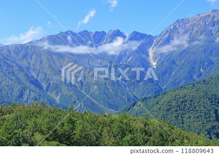 從白馬山港口看到的北阿爾卑斯山 從白馬山港口看到的北阿爾卑斯山 118809643