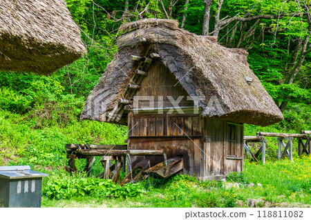 Former Endo family residence (gabled gassho-style house) flour mill shed, Shirakawa Village, Ono District, Gifu Prefecture 118811082