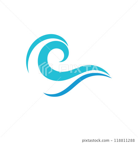 Blue Waves Logo and icon Blue Waves Logo and icon 118811288
