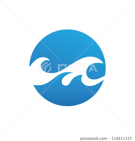 Blue Waves Logo and icon Blue Waves Logo and icon 118811315