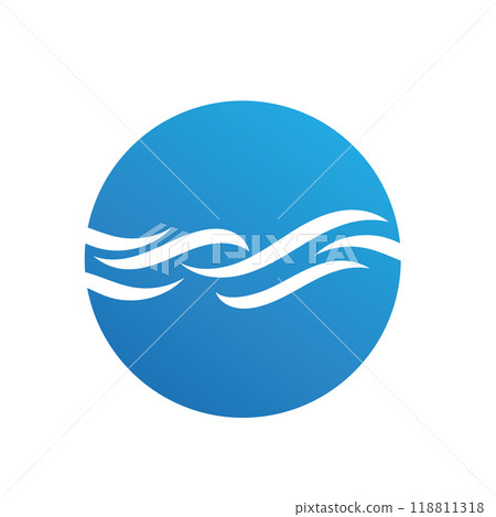 Blue Waves Logo and icon Blue Waves Logo and icon 118811318
