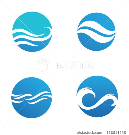 Blue Waves Logo and icon Blue Waves Logo and icon 118811338