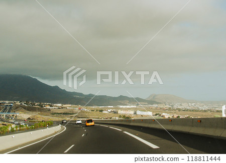 Road trip on Tenerife island. Retro street photography. 118811444
