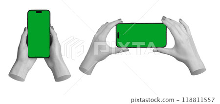 Berlin Germany July 21 2024 Hand holding iphone, mobile phone mockup, smartphone green screen mock Berlin Germany July 21 2024 Hand holding iphone, mobile phone mockup, smartphone green screen mock 118811557