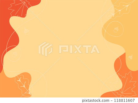 abstract organic shape background autumn season theme vector illustration nature wallpaper template 118811607