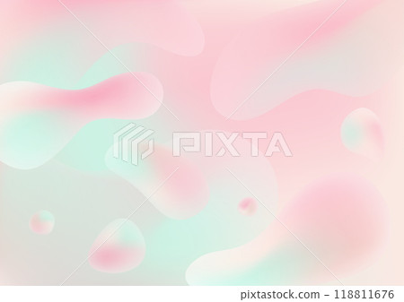 abstract fluid gradient pink, green background with organic shape wallpaper for banner social media 118811676